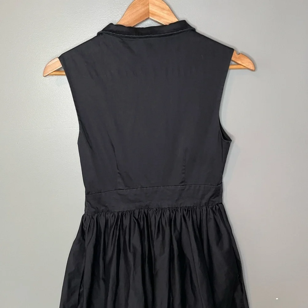 Kate Spade Zip Front Collared Black Dress